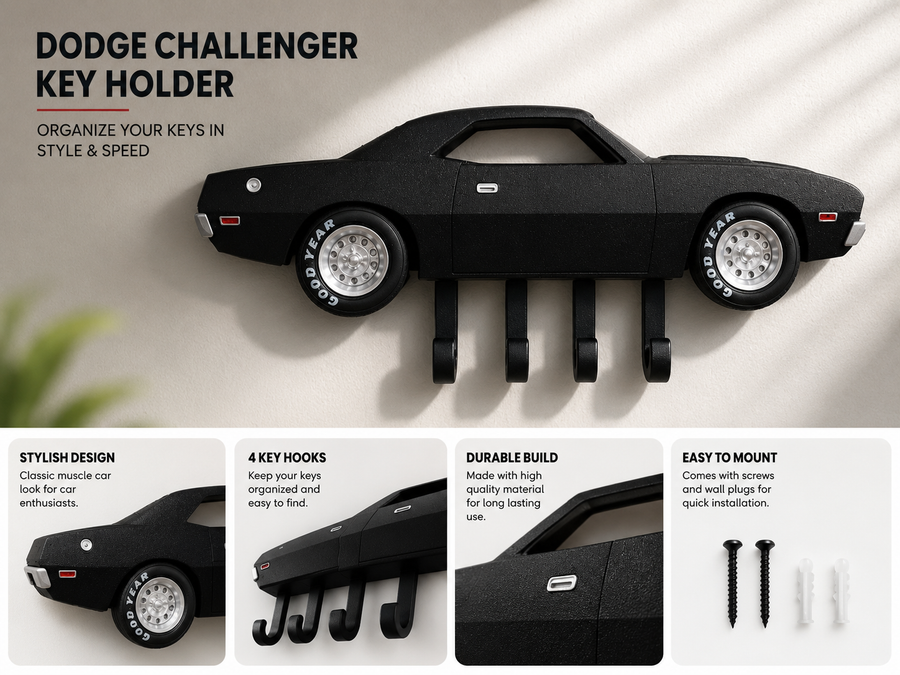 Dodge Challenger Wall Key Holder