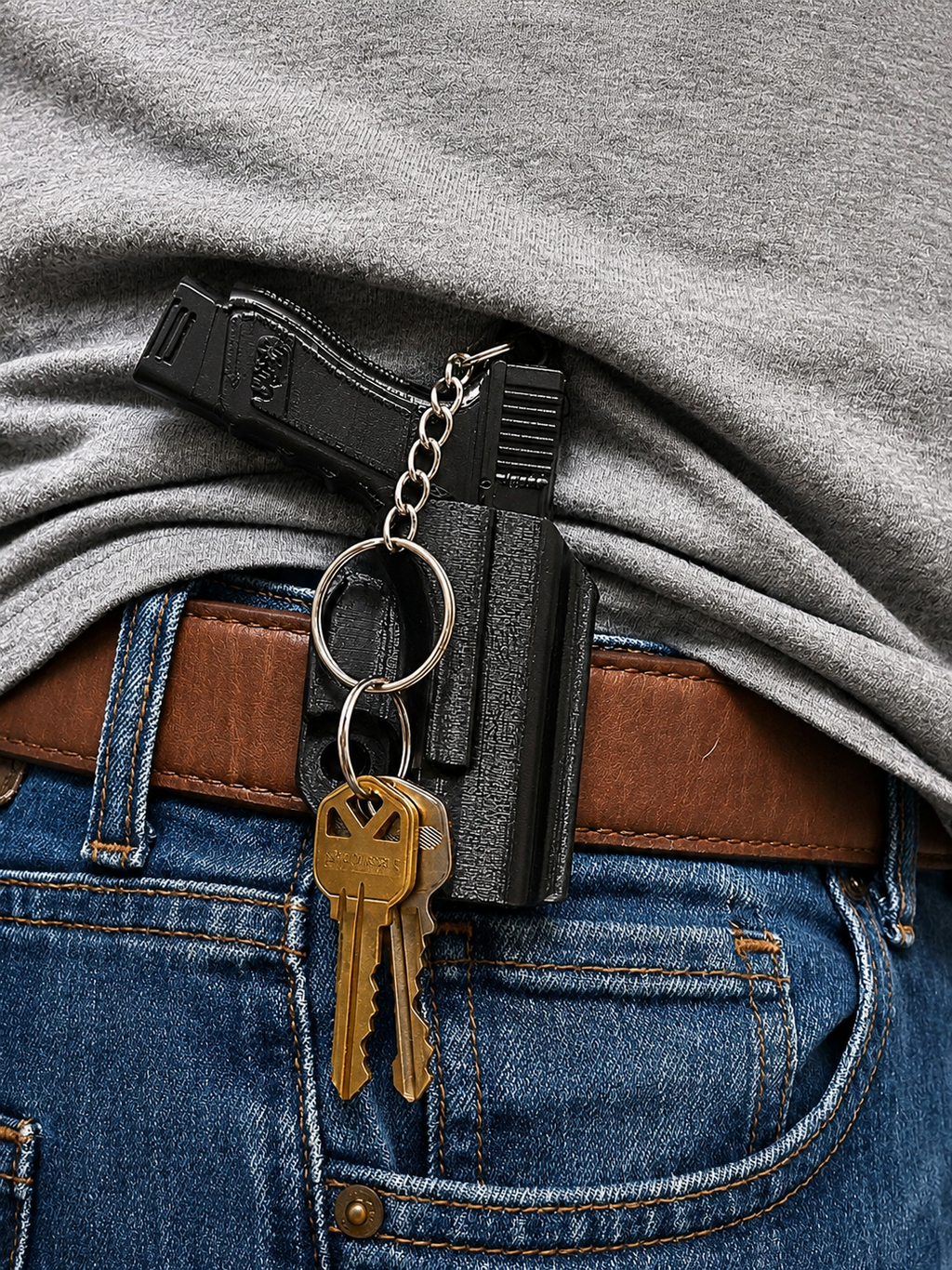 Gun Keychain with Holster