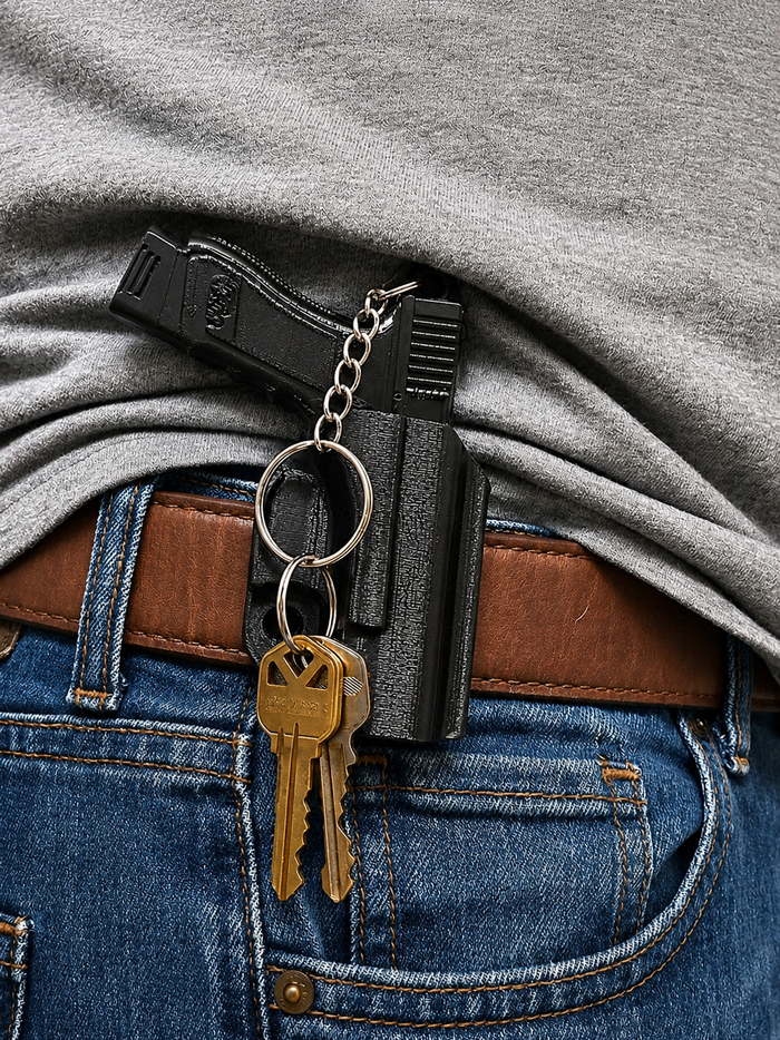 Gun Keychain with Holster
