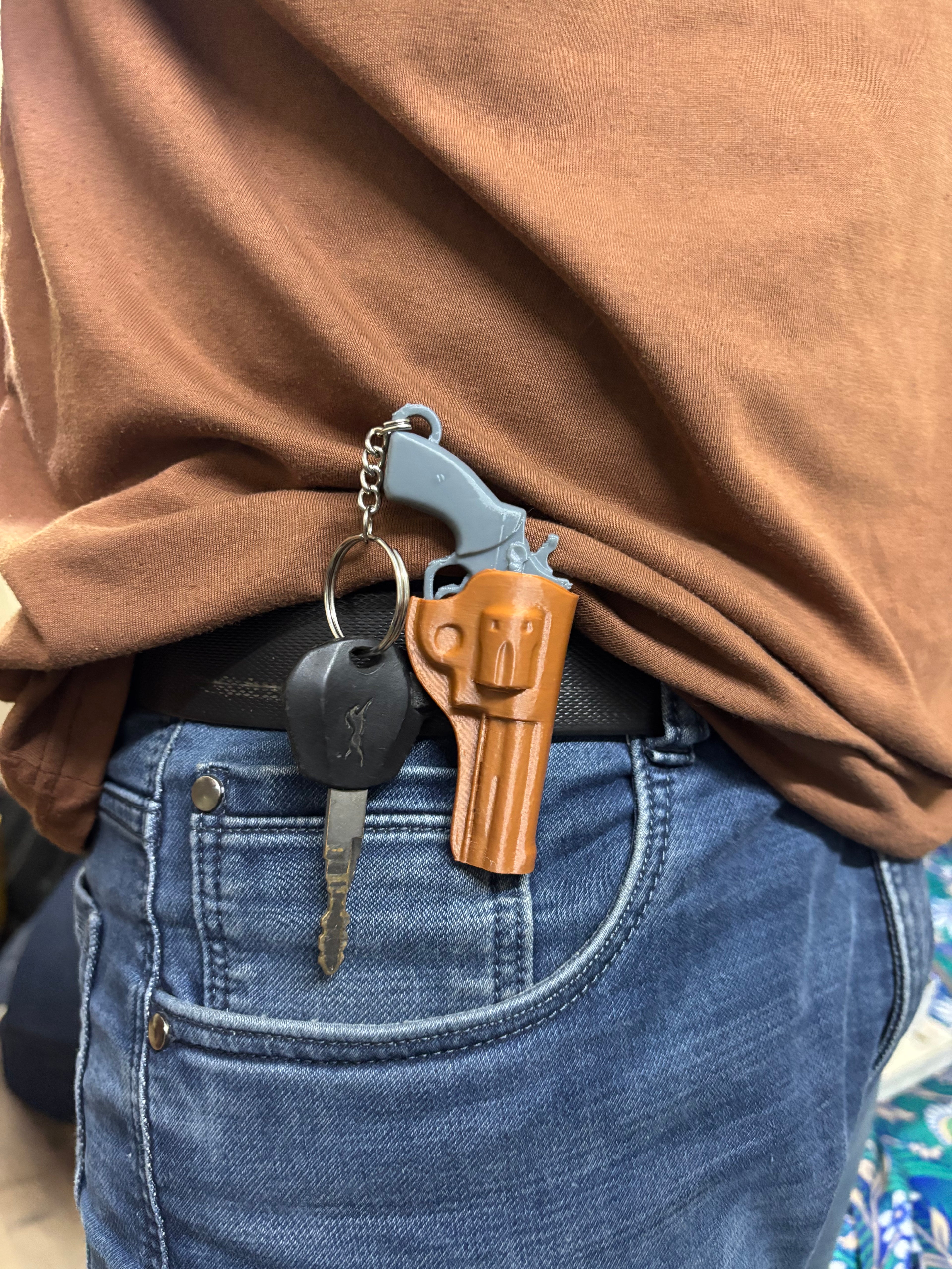 Vintage Revolver Keychain